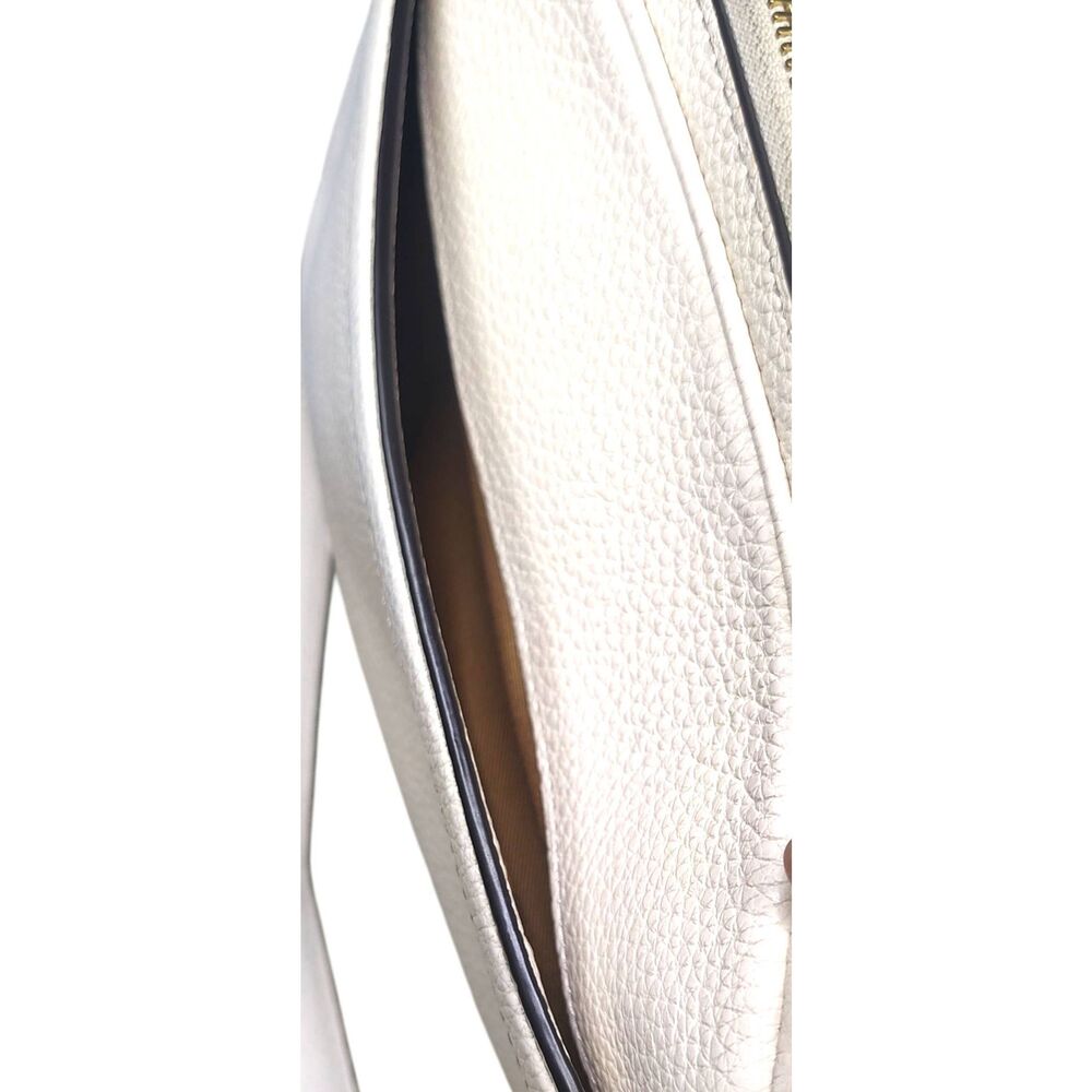 Coach Jess Crossbody Bag White Pebbled Leather F39856 Zip Top Classic - Picture 13 of 14